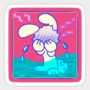 Rabbit in distress Sticker